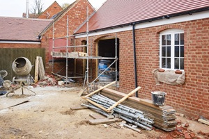 Woning in aanbouw